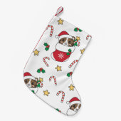 Katten met kerstwintersneeuw kleine kerstsok (Voorkant (Hangend))