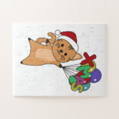Katten met kerstwintersneeuw legpuzzel (Horizontaal)