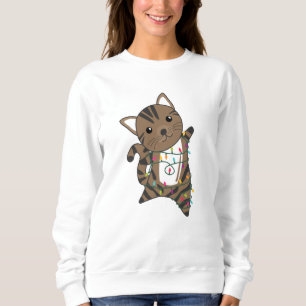Katten met kerstwintersneeuw trui