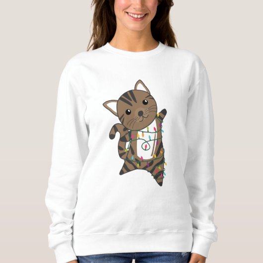 Katten met kerstwintersneeuw trui (Voorkant)