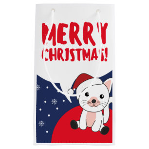 Katten met kerstwinterwintersneeuw klein cadeauzakje