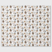 Katten met kippen en naam Kerstmis Cadeaupapier (Vlak)