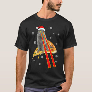 Katten Met Laserogen Grappige Pizza Kat Kerstmis T-shirt