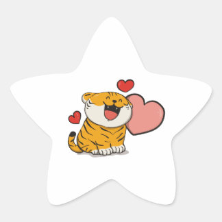 Katten met liefde ster sticker