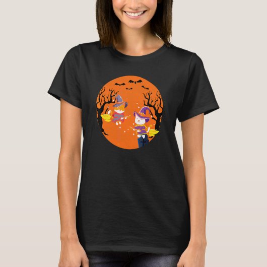 katten met maan t-shirt (Voorkant)