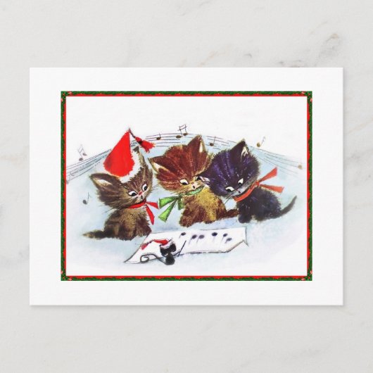 Katten met Maestro Mouse Briefkaart (Voorkant)