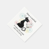 Katten met Martini Glas Papieren Servet (Hoek)