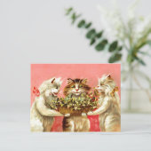 Katten met Mistletoe Briefkaart (Staand voorkant)