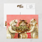 Katten met Mistletoe Briefkaart (Voorkant / Achterkant)