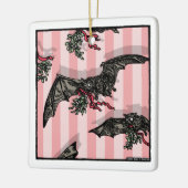 Katten met Mistletoe - Pop Gothic Holiday Keramisch Ornament (Links)