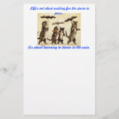 katten met paraplu ' s in het briefpapier van de r (Voorkant)