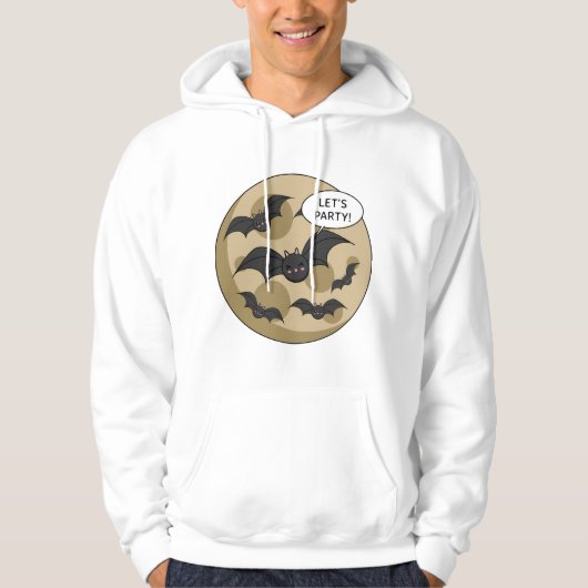 Katten met partij op volle maan hoodie (Voorkant)