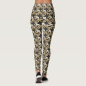 Katten met partij op volle maan leggings (Achterkant)