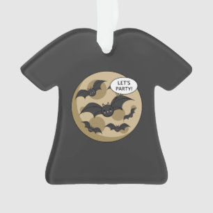 Katten met partij op volle maan ornament