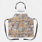 Katten met patterende afdrukken schort (Voorkant)