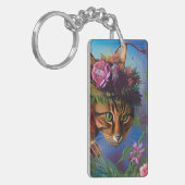 katten met pet sleutelhanger (Voorkant Links)