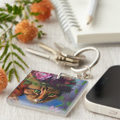 katten met pet sleutelhanger (Voorkant Rechts)
