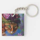 katten met pet sleutelhanger (Achterkant)