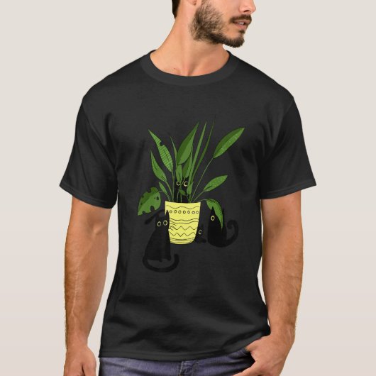 Katten met Plant Kittens T-shirt (Voorkant)