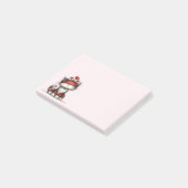 Katten met rode liefdesharten Schattig en grappig Post-it® Notes (Schuin)