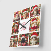 Katten met rode Petten / Schattige / wandklok (Hoek)