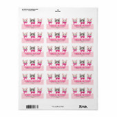 Katten met roze strikken groot retour adreslabel etiket (Full Sheet)