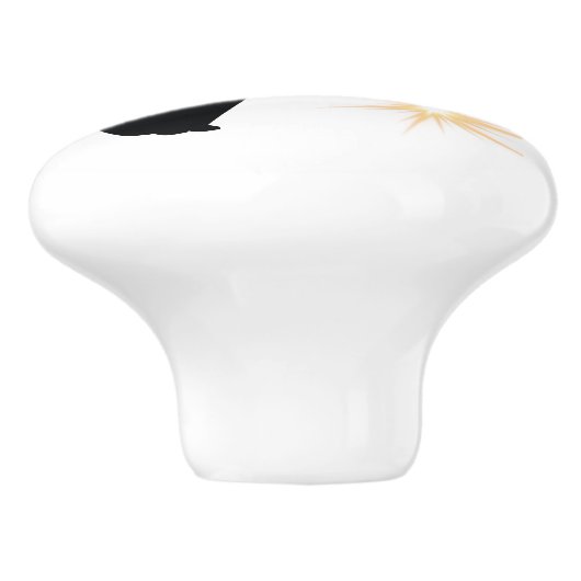 Katten met sterspringen, midden-eeuwse katten keramische knop (Zijkant)