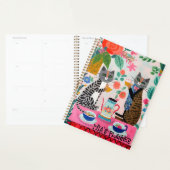 Katten met thee grillig helder planner (Display)