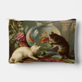  katten met visaccessoire zakje etui (Voorkant)