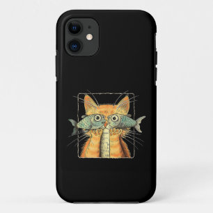 Katten met Vissenogen Kitten Grappige Katten Parod Case-Mate iPhone Case