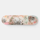 Katten met Vlinders Roze en Pastels Persoonlijk Skateboard (Horizontaal)