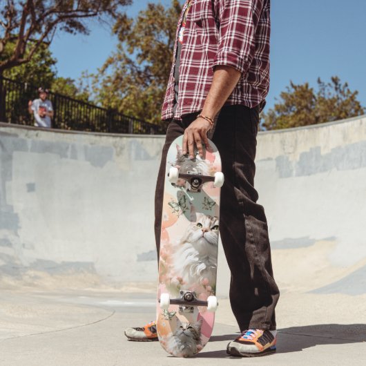 Katten met Vlinders Roze en Pastels Persoonlijk Skateboard (Buiten 2)