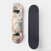 Katten met Vlinders Roze en Pastels Persoonlijk Skateboard (Voorkant)