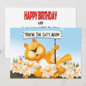 Katten Miauw Grappige Verjaardag (Voorkant / Achterkant)