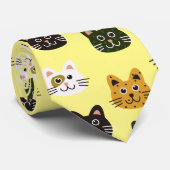 Katten mijn favoriete mensen stropdas (Opgerold)