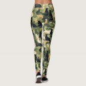 Katten militaire camouflage leggings (Achterkant)