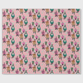 Katten Model Lelijke Kerstmis Sweaters Roze Cadeaupapier (Vlak)