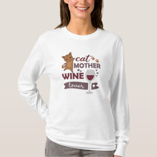 Katten: Moeder met wijngaarden Rood T-shirt