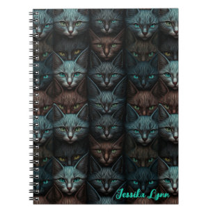 Katten Mooie Donkere Custom liefhebbers Personalis Notitieboek