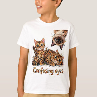Katten Mooie Katachtige Trio in Bloei katje Kat's T-shirt
