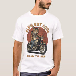 Katten Motorfiets Biker T-Shirt