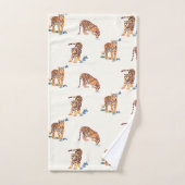 Katten Mow Tigers op ivoren badhanddoeken Bad Handdoek (Handdoek)