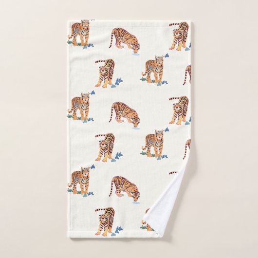 Katten Mow Tigers op ivoren badhanddoeken Bad Handdoek (Handdoek)