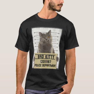 Katten Mug Shot Criminele Huisdier T-shirt