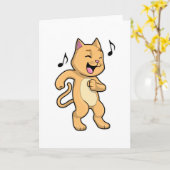 Katten Muziek Dans Kaart (Gele Bloem)