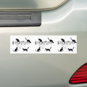 Katten Muzieknoten afspelen Bumpersticker (Op auto)