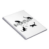 Katten Muzieknoten afspelen Notitieboek (Rechterzijde)