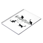 Katten Muzieknoten afspelen Notitieboek (Linkerzijde)