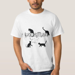 Katten Muzieknoten afspelen T-shirt