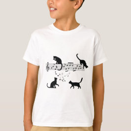 Katten Muzieknoten afspelen T-shirt